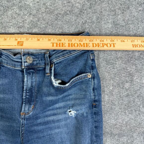 AGOLDE Sophie Distressed High Rise Skinny Crop Jeans A018-843 Size 28 - Picture 4 of 12